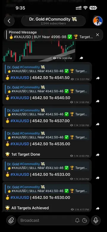 Dr. Gold Telegram channel screenshot 2